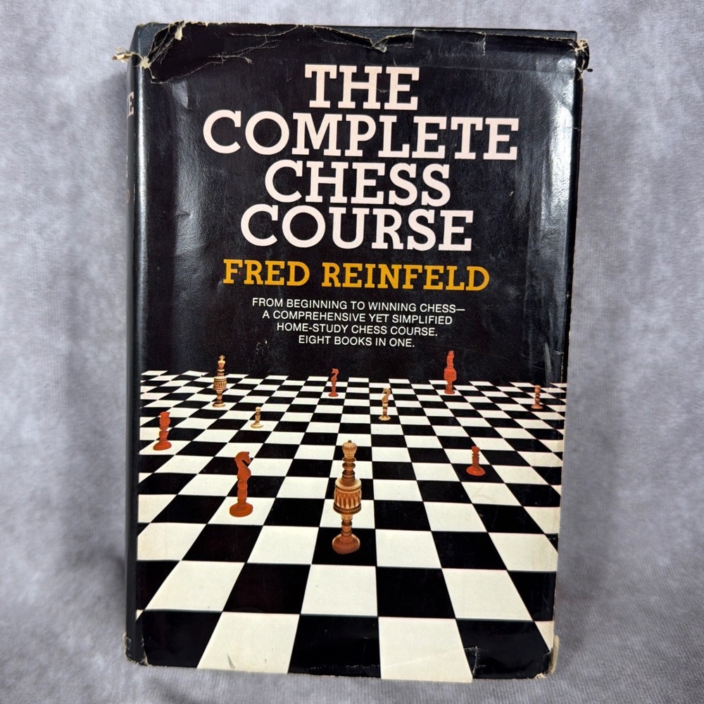 The Complete Chess Course Fred Reinfeld 1959 Doubleday Hardcover 8 Books in 1